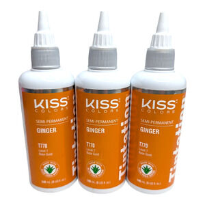 Kiss Tintation‎ GINGER Semi Permanent Hair Color Dye Lot of 3 Brand New